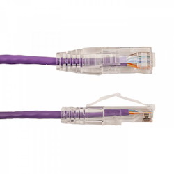 Vertical Cable |2' Cat6A Slimline Patch Cable - Purple