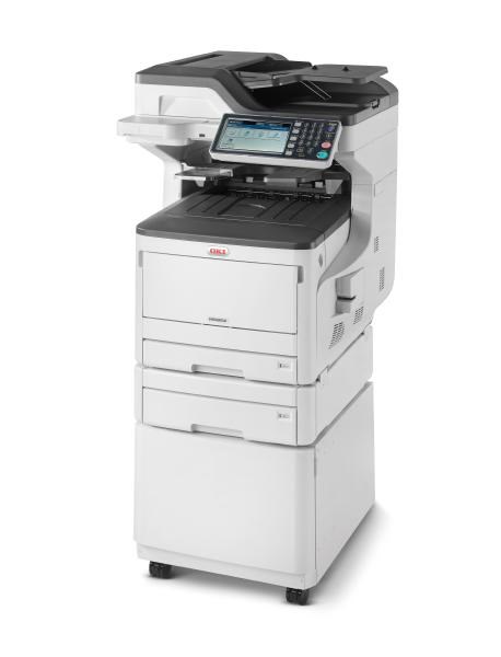 Oki MC853DNCT Colour A3 23PPM Net Dup 400SHT 4In1 Mfp+One Tray 535SHT + Cabinet