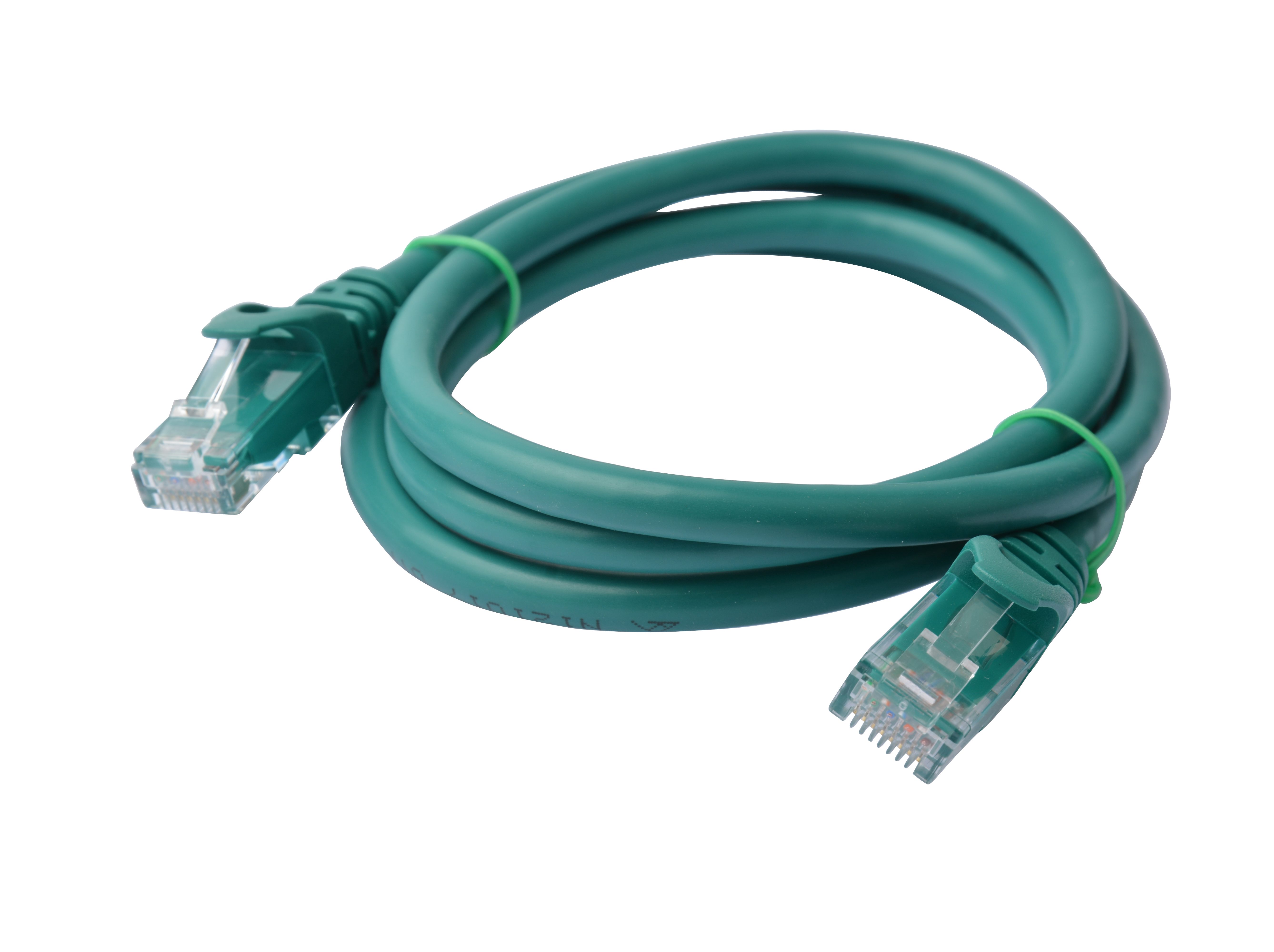 8Ware Cat 6A Utp Ethernet Cable, Snagless&#160; - 1M (100CM) Green
