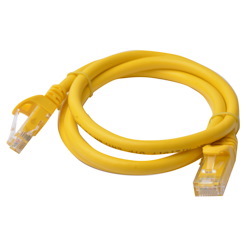 8Ware Cat 6A Utp Ethernet Cable, Snagless&#160; - 1M (100CM) Yellow