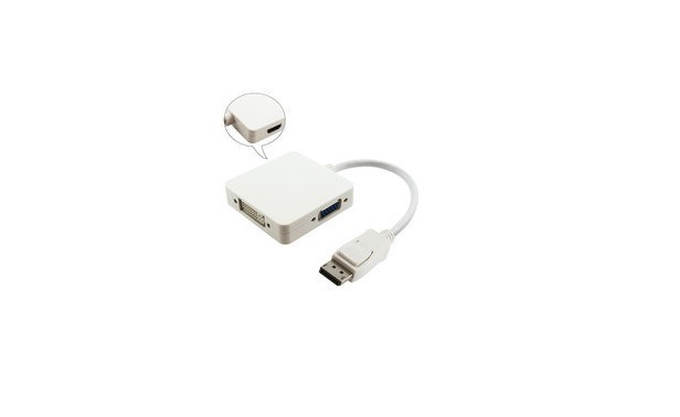 Comsol 20CM DisplayPort Male To Vga / Dvi / Hdmi Adapter