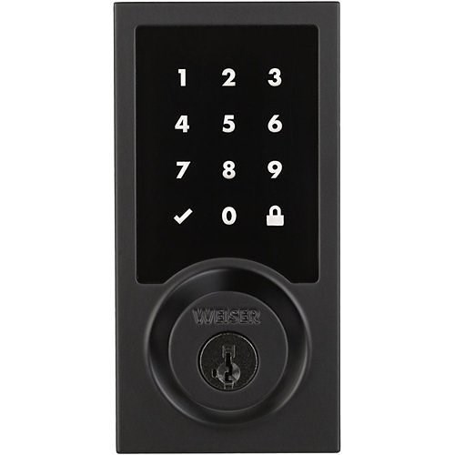 Weiser GED21500 CNT SmartCode 10 Touch Contemporary Electronic Lock with Z-Wave 500, Matte Black