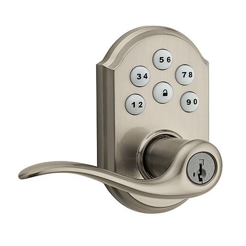 Weiser GED14550 SmartCode Lever Electronic Lock with Z-Wave 500, Satin Nickel