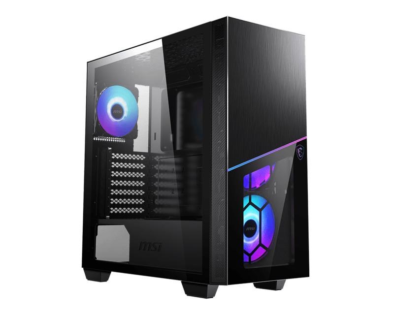 Msi MPG Sekira 100R Mid-Tower Case, Supports E-Atx / Atx / M-Atx / Mini Itx, 2X Usb 3.2, 1X Usb-C, 1X Audio, 1X Mic, Atx Power Supply