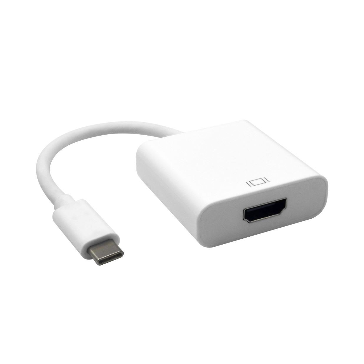 Astrotek Thunderbolt Usb 3.1 Type C (Usb-C) To Hdmi Video Adapter Converter Male To Female For Apple Macbook Chromebook Pixel White