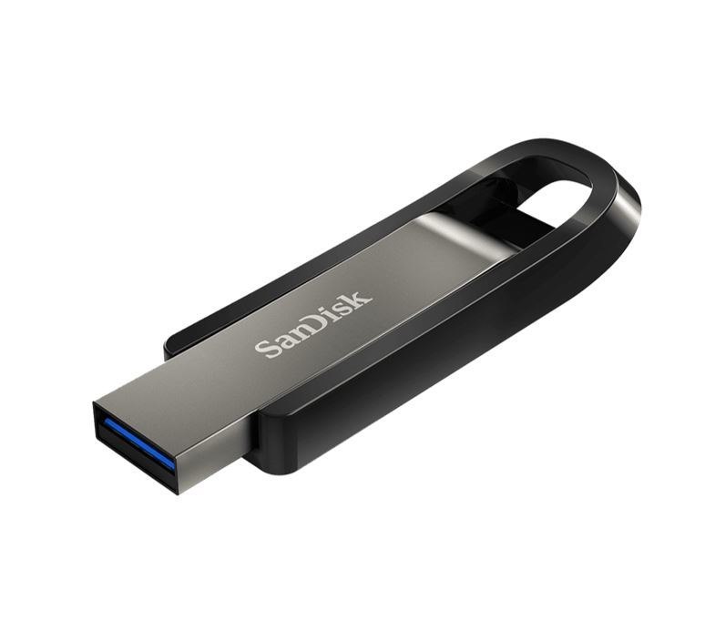 SanDisk 64GB Extreme Go Usb3.2 Metal Flash Drive Usb-A 400MB/s SecureAccess™ Encryption Software2 Lifetime Lifetime Warranty Black