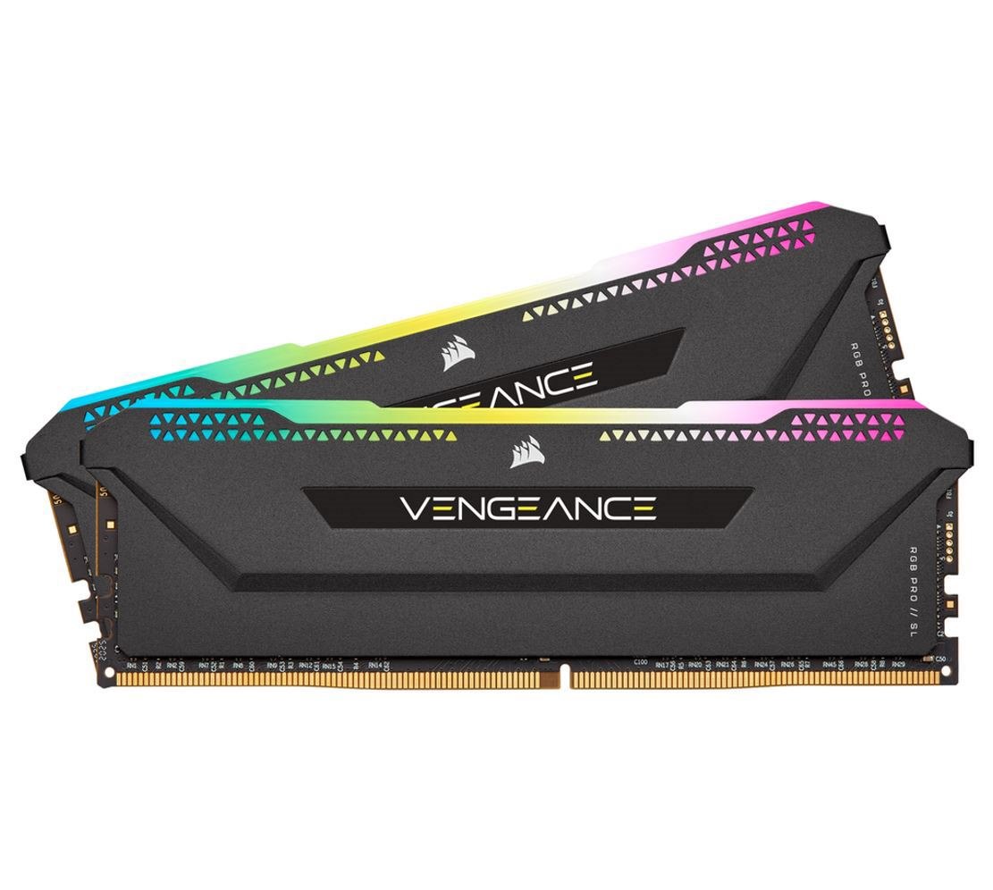 Corsair Vengeance RGB Pro SL 32GB (2x16GB) DDR4 3600Mhz C18 Black Heatspreader Desktop Gaming Memory