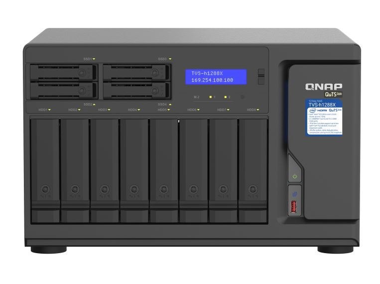 Qnap 8+4 Bay Nas (No Disk) Xe On 6-Core 3.3GHz, 16GB, 10GbE (2), 2.5GbE(4), TWR, 3YR WTY