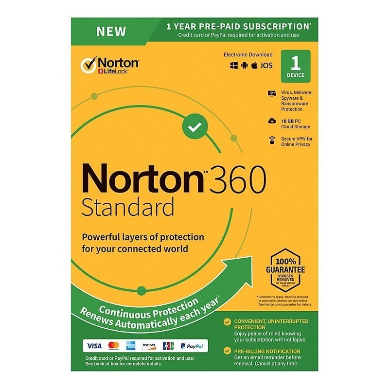 Norton 360 Standard Empower 10GB Au 1 User 1 Device