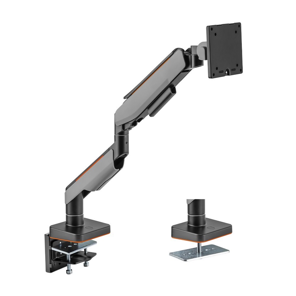 Brateck Single Heavy-Duty Gaming Monitor Arm Fit Most 17'-49' Monitor Up To 20KG Vesa 75X75,100X100