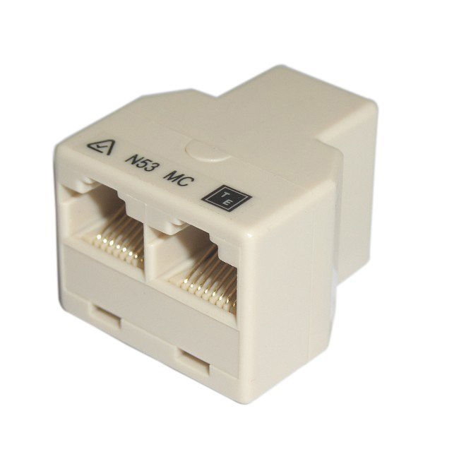 Te RJ45 Modular Coupler 3-Way Straight Thru 1 X RJ45 Female To 2 X RJ45 Female 8P8C