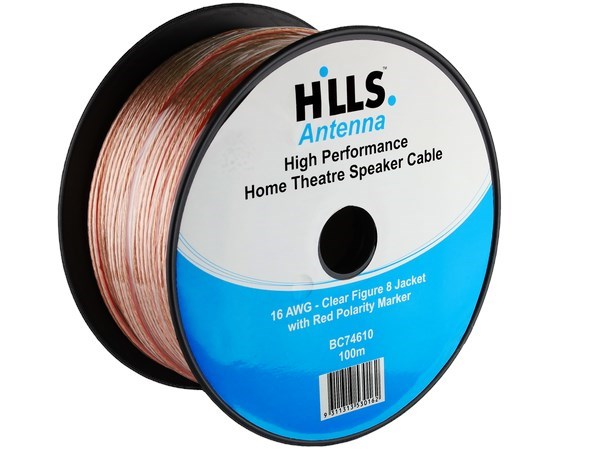 Hills Figure 8 Speaker Cable (65/0.16MM) 16Awg - 100M Roll