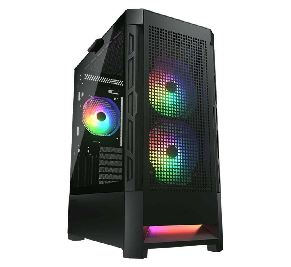 Cougar Airface RGB Black Case 3X Argb Fans, Led Strip