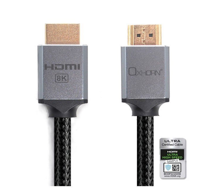 Other Oxhorn HDMI2.1a 8K@60Hz 3D Ultra Certified Ethernet Aluminum Header Cable 1.8M Male To Male