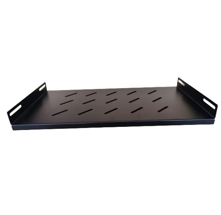 LDR Fixed 1U 275MM Deep Shelf Recommended For 19' 450/550MM Deep Cabinet - Black Metal Construction