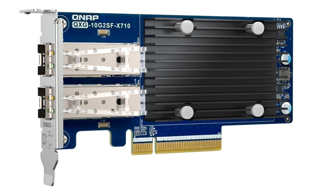 Qnap Dual Port SFP+ 10GbE Network Expansion Card, PCIe Gen3 X8, 3YR WTY