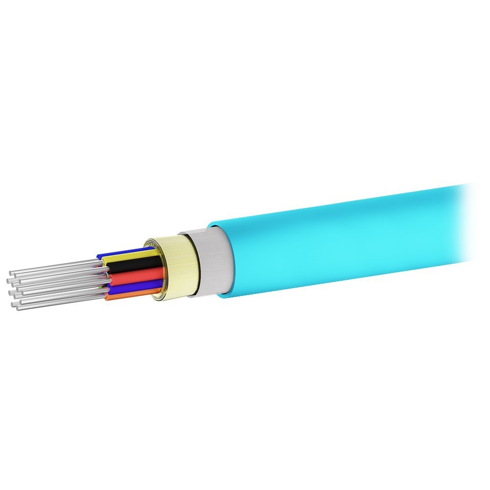 ServerEdge 24 Core Indoor / Outdoor Riser Multimode Om3 Fibre Cable-Aqua