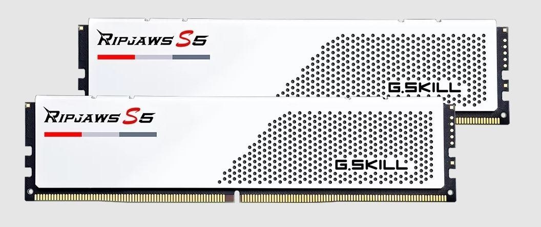 G.Skill F5-6400J3648F16GX2-RS5W GB (2 X 16GB)/ DDR5 6400 MT/s/ Timings 36-48-48-102/ Voltage 1.35V/ Ripjaws S5