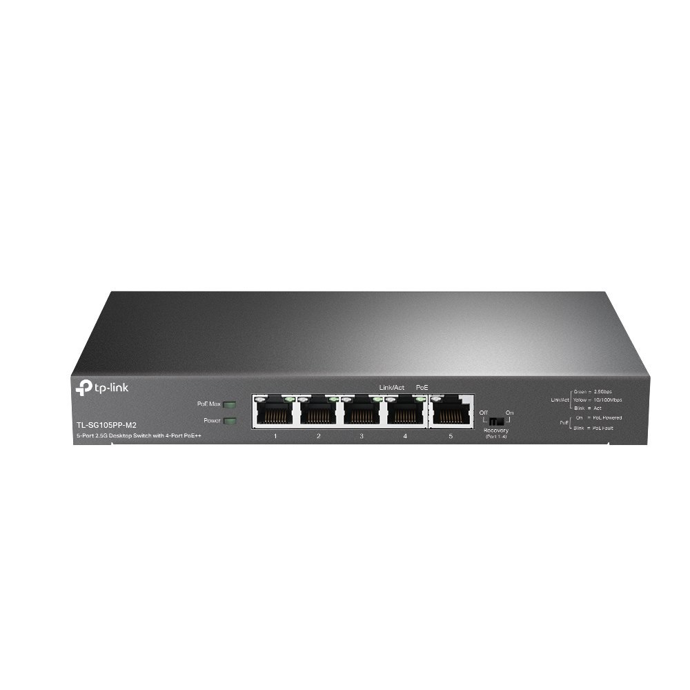 TP-Link | TL-SG105PP-M2 | 5 Port 2.5G Desktop Switch With 4 Port PoE++