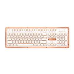 Azio MK Retro Classic BT Vintage Typewriter Bluetooth Backlit Mechanical Keyboard (Posh)