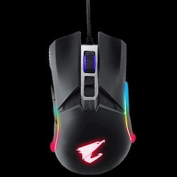 Gigabyte Aorus M5 Optical Gaming Mouse Usb Wired 16000Dpi 125FPS 118G 3D Scroll 50 Million Clicks Matte Black RGB Fusion On-The-Fly Dpi Adjustment