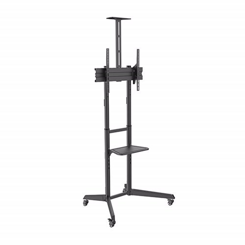 Brateck Versatile & Compact Steel TV Cart With Top And Centre Shelf For 37'-70' TVs Up To 50KG