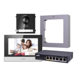 Hikvision Ds-Int-Gen2-Kit12 2ND Gen Ip Intercom Kit,1 To 1 Villa,Door& Room ,Surface,Aetek Switch