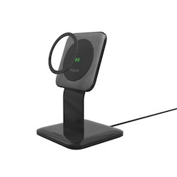 Mophie Snap+ Wireless Charging Stand - Black (401307935), 15W MagSafe Compatible, Stand Functionality, Accurate Placement, Fast Charge 15W