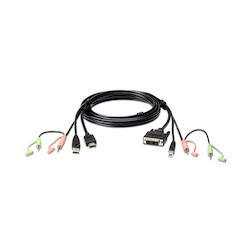 Aten KVM Cable 1.8M With Hdmi, Usb & Audio To Dvi-D (Single Link), Usb & Audio