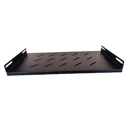 LDR Fixed 1U 275MM Deep Shelf Recommended For 19' 450/550MM Deep Cabinet - Black Metal Construction