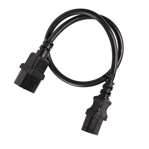 4Cabling 2M Iec C13 To C14 Extension Cord M-F: Black