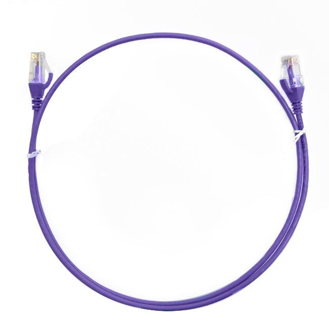 4Cabling 0.75M Cat 6 RJ45 RJ45 Ultra Thin LSZH Network Cable: Purple