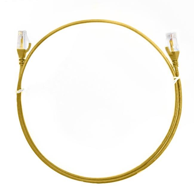 4Cabling 0.75M Cat 6 RJ45 RJ45 Ultra Thin LSZH Network Cable: Yellow