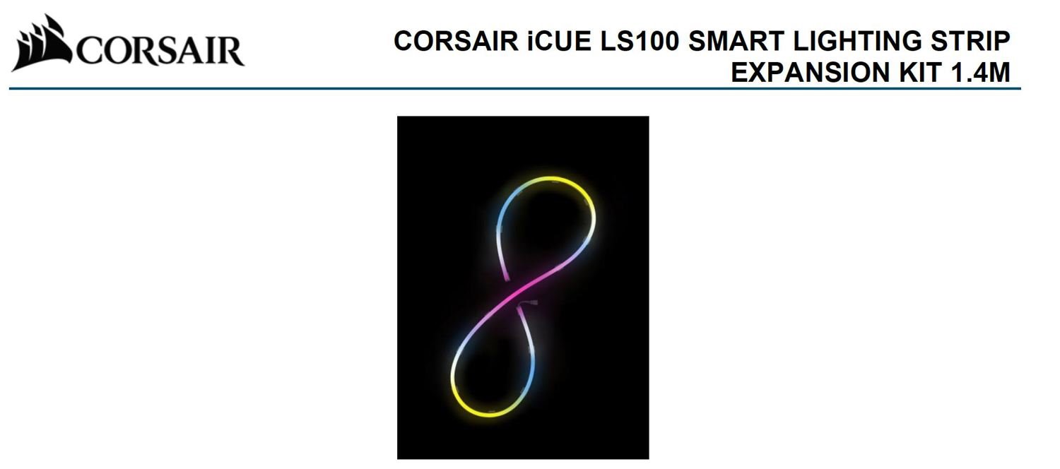 Corsair Icue LS100 Smart Lighting Strip Expansion Kit 1X 1.4 Meter 84 Individually Addressable Led.