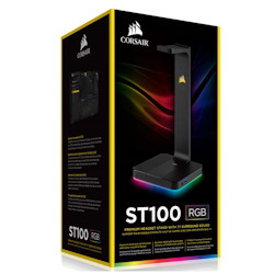 Corsair Gaming ST100 RGB - Headset Stand With 7.1 Surround Sound. Built In 3.5MM Analog Input. Dual Usb 3.1 Ports.