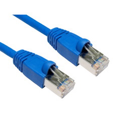 Hypertec Cat6a Shielded Cable 5M Blue Color 10GbE RJ45 Ethernet Network Lan S/FTP LSZH Cord 26Awg PVC Jacket