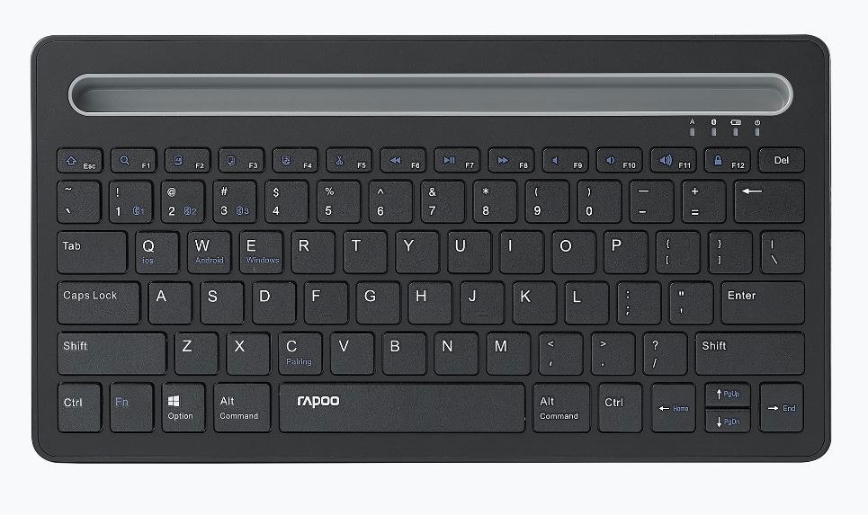 Rapoo XK100 Bluetooth Wireless Keyboard - Switch Between Multiple Devices, Computer, Tablet And SmartPhone