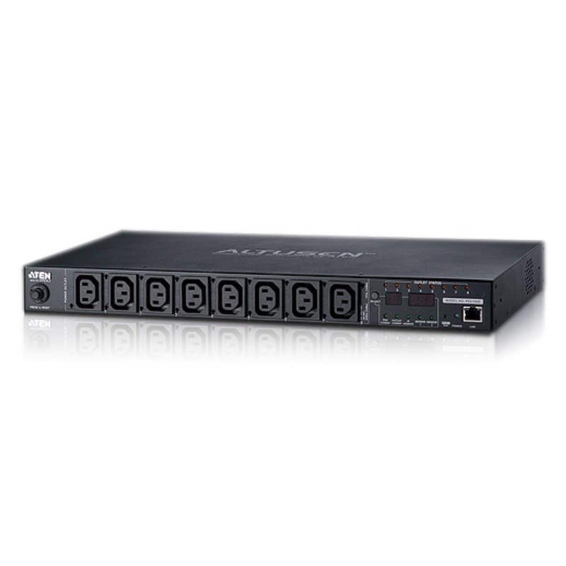 Aten 8-Port 10A Eco Power Distribution Unit - Pdu Over Ip, 1U Rack Mount Design, Control And Monitor Power Status (Pe6108g)