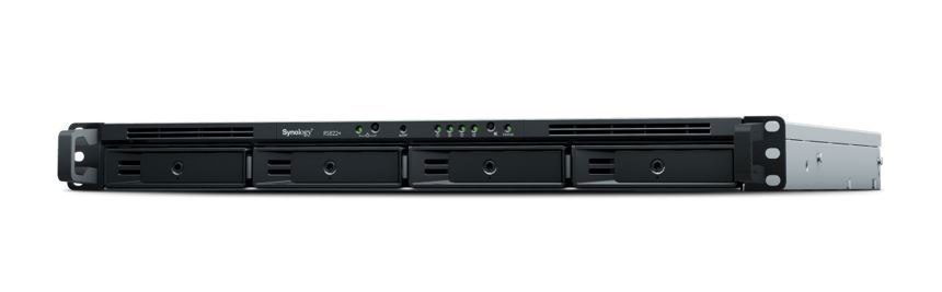 Synology RackStation RS822+ 4-Bay 3.5' Diskless 4xGbE Nas (1U Rack), Intel Atom Quad Core 2.1GHz, 2GB Ram, 2xUSB3t. Replace For RS818+