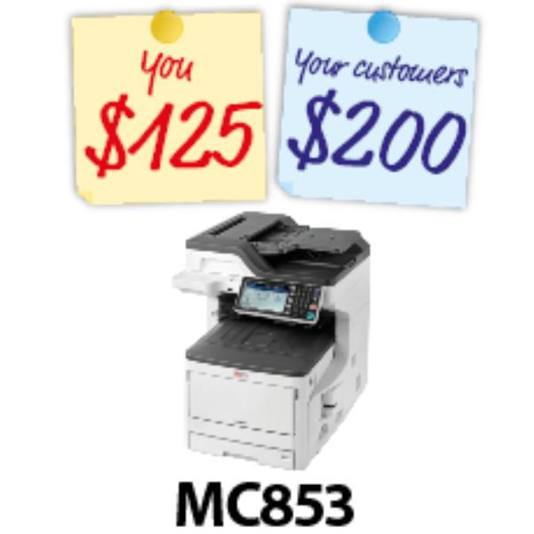 Oki MC853dn Colour A3 Network MFP