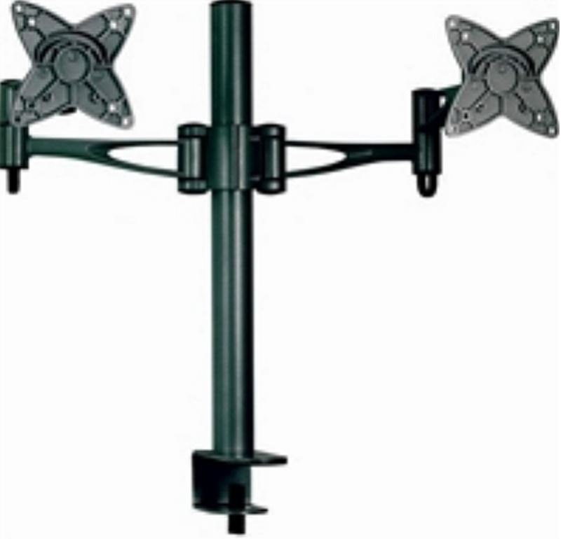 Astrotek Monitor Stand Desk Mount 36CM Arm For Dual Screens 13'-27' 15KG 30° Tilt 180° Swivel 360° Rotate Vesa 75X75 100X100