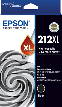 Epson 212XL Original High Yield Inkjet Ink Cartridge - Black - 1 Pack