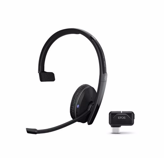 Sennheiser Epos | Sennheiser Adapt 231 On-Ear, Single-Sided Bluetooth© Headset With Usb-C Dongle, Uc Optimised And Microsoft Teams Certified, Noise-Canceling Mic