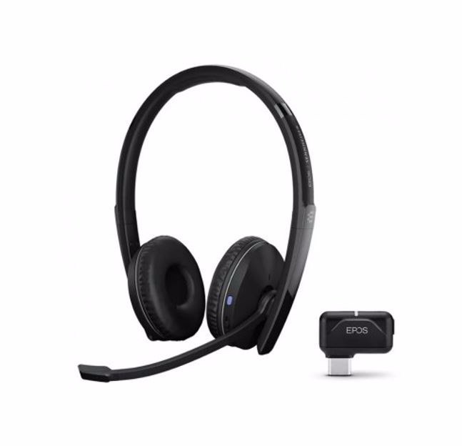 Sennheiser Epos | Sennheiser Adapt 261 On-Ear, Double-Sided Bluetooth© Headset With Usb-C Dongle, Uc Optimised And Microsoft Teams Certified, Noise-Canceling Mic