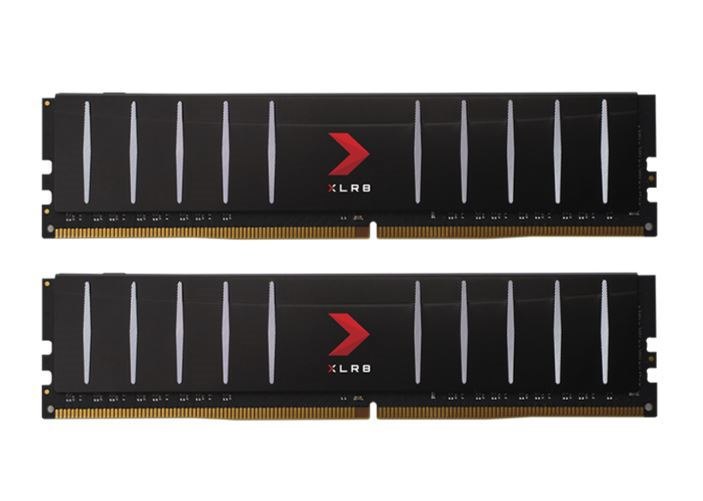 PNY XLR8 16GB (2x8GB) Udimm 3200Mhz CL16 1.35V Low Profile Black Heat Spreader Gaming Desktop PC Memory
