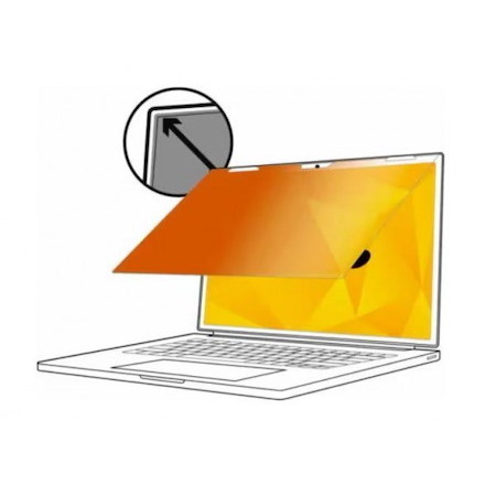 3M Gold Privacy Filter For 15.6" Laptop With 3M Comply Flip Attach, Adhesive Strips And Slide Mounts, 16:9