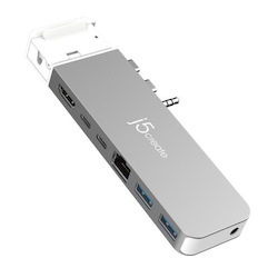 J5create JCD395 4K60 Pro Usb4 Hub With MagSafe Kit Dual Display Via Usb-C/Hdmi MacBookPro 2021/22 Air 2022 (Usb-C To Hdmi, 1xUSB-C, 2xUSB-A, Rj45,Aux)