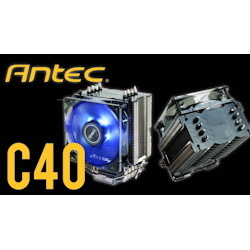 Antec C40-K 8MM Cold Plate 4 Heat Pipe, Intel 1700, 1200. Amd: Am4, Am5, Excellent Cooling 92MM Blue PWM Fan, 1 Year Warranty - Cpu Air Cooler (LS)