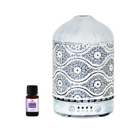 Mbeat® Activiva Metal Essential Oil And Aroma Diffuser-Vintage White -100ML