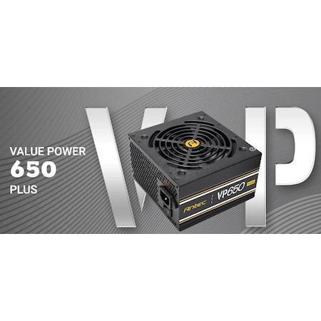 Antec VPP 650W 80 Plus @ 85% Efficiency Ac 120V - 240V, Continuous Power, 120MM Silent Fan. Atx Power Supply, Psu,3 Years Warranty.